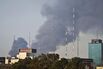 Smoke following explosions in Tehran, on March 6.