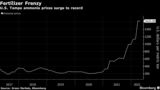 U.S. Tampa ammonia prices surge to record