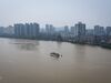 The Kwanyin Temple stands in the flooded Yangtze River in Ezhou, China, on July 24.