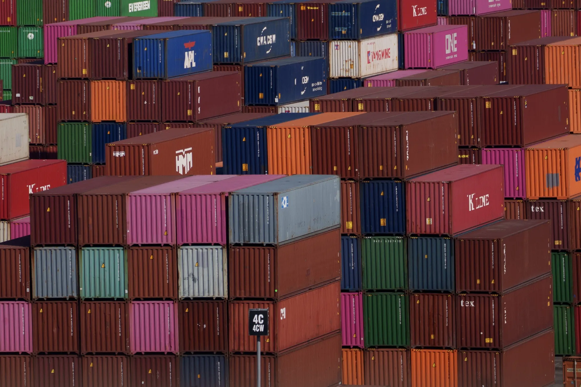 Shipping containers.