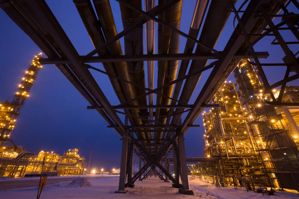 An&nbsp;oil refinery in Nizhny Novgorod, Russia.