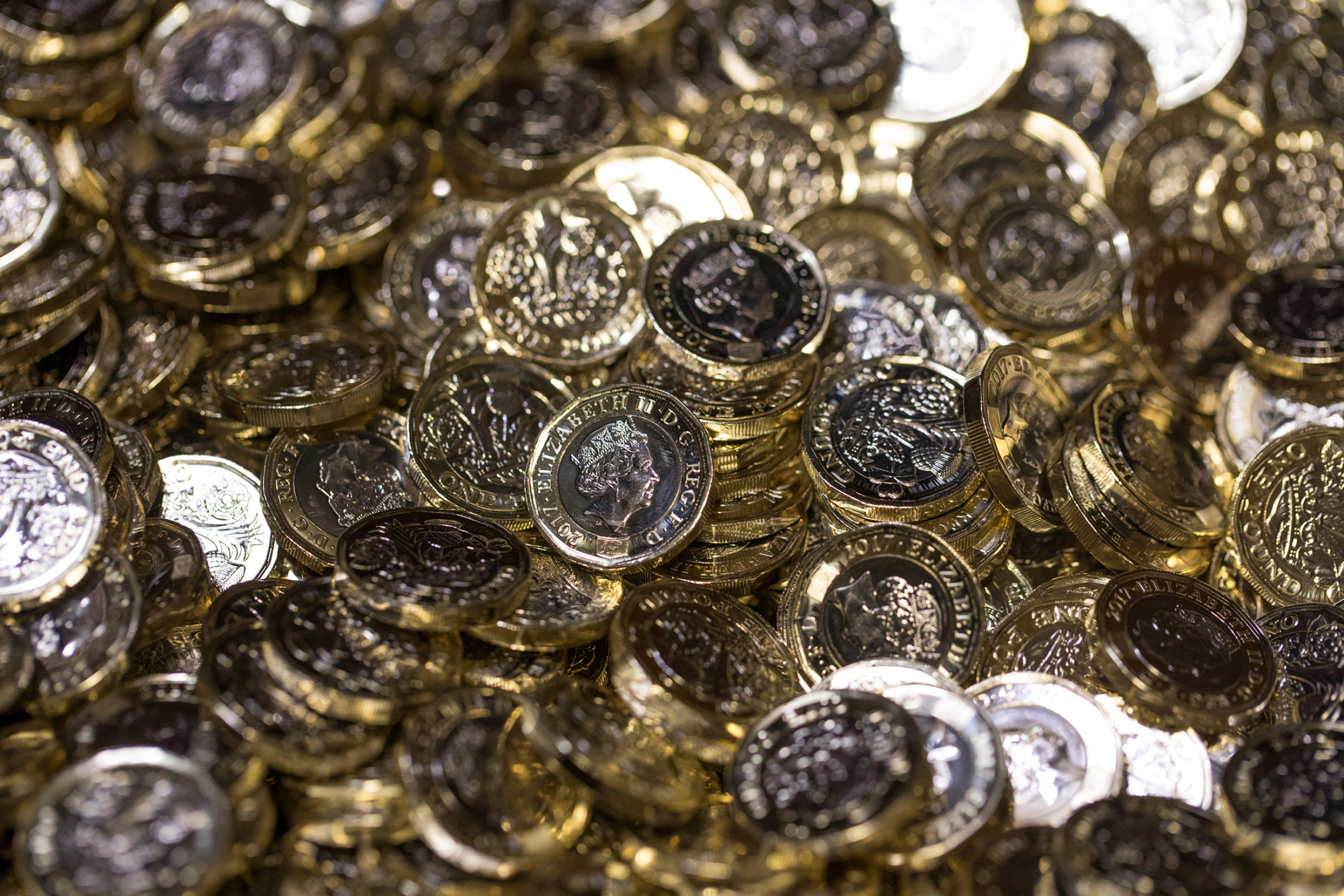New British £1 coins have been stockpiled for the launch this week.
