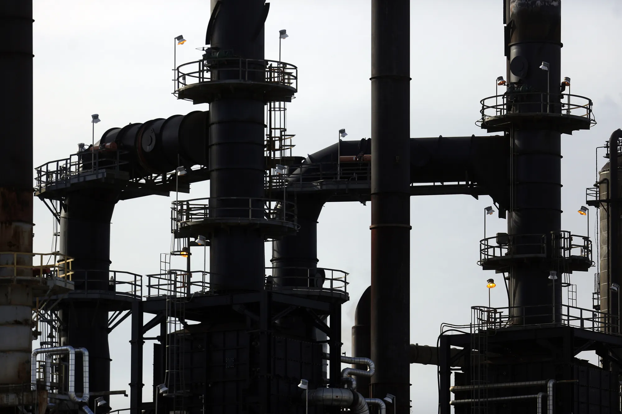 The Phillips 66 Wood River Refinery stands in Roxana, Illinois, on April 24, 2017.
