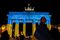 Berlin Illuminates Brandenburg Gate In Ukraine Flag Colors