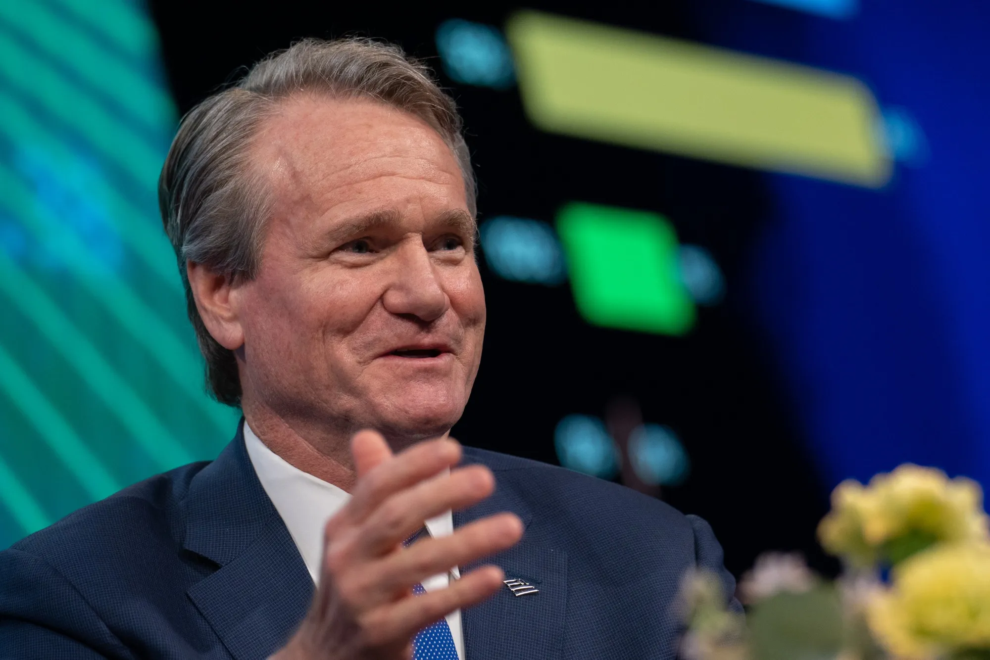 All smiles: Brian Moynihan, chairman and chief executive officer of Bank of America.