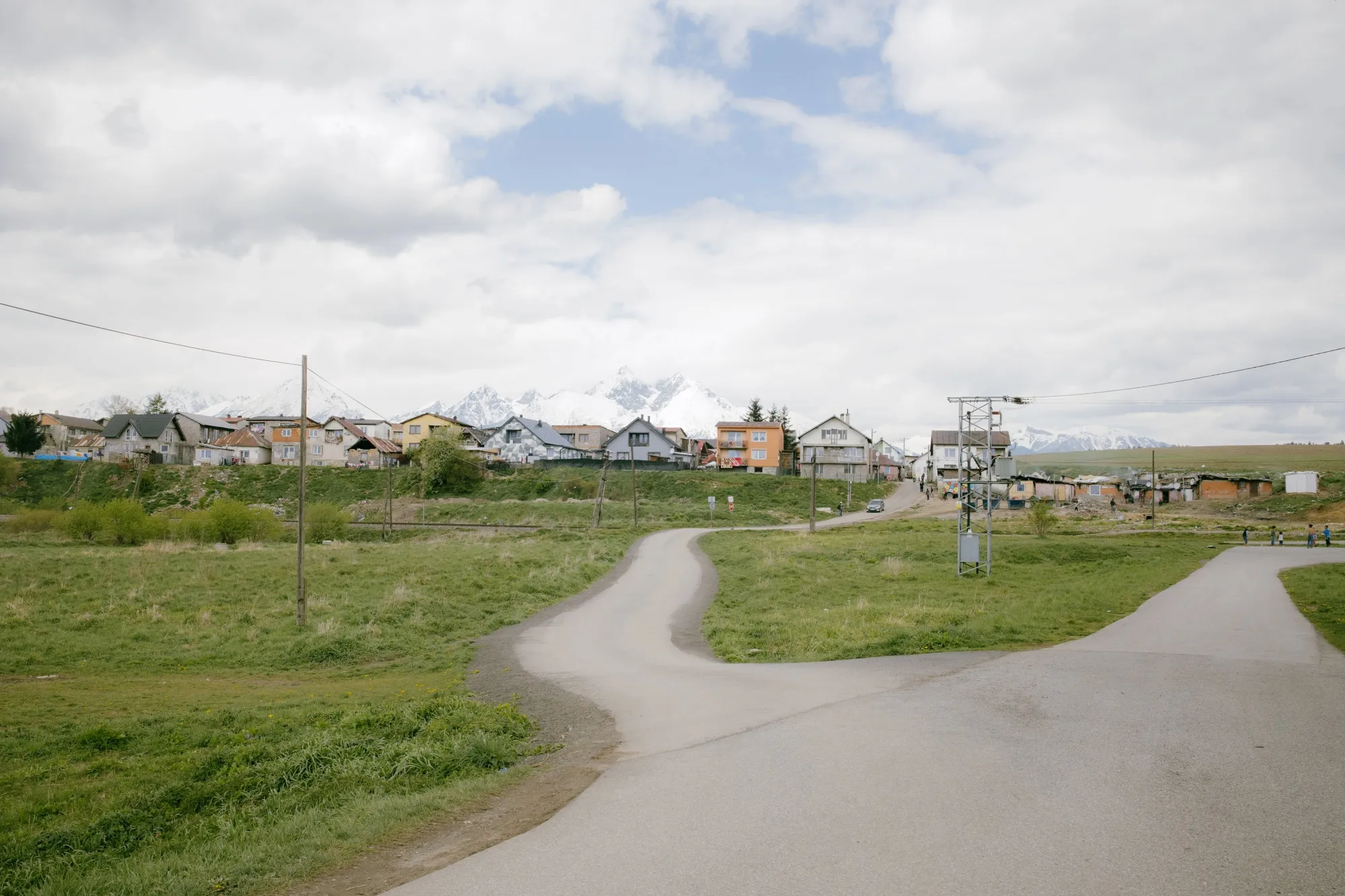A Roma settlement, right, on the edge of the village of&nbsp;Huncovce in the Kezmarok district of eastern Slovakia. Populist voices have sowed discontent that’s now entrenched.