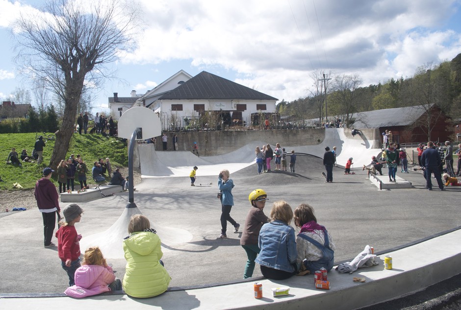 The skatepark in Fiskars, near Helsinki. 