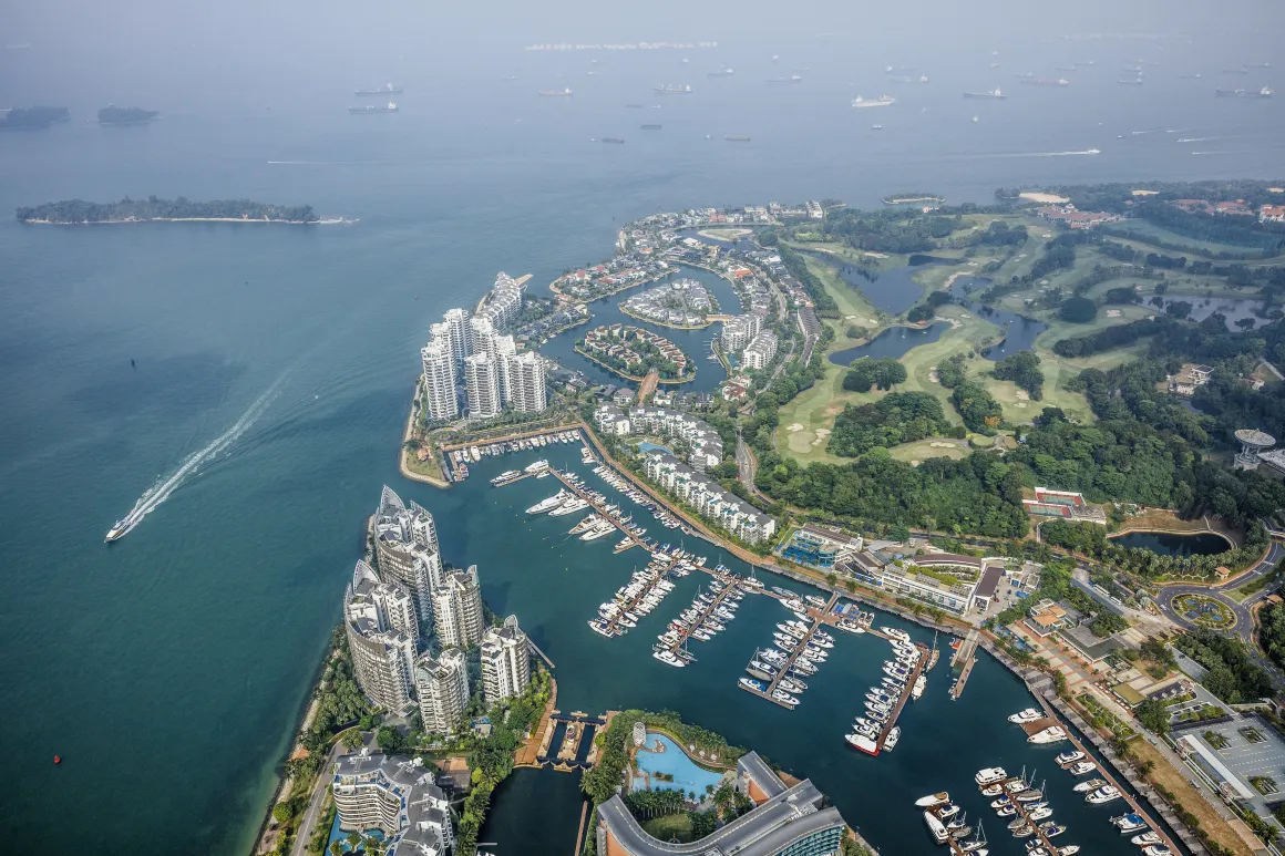 Sentosa Cove in Singapore, where Tay Za owns a villa.