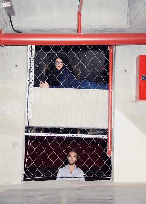 Aya Mousawi (top) and Simon Sakhai, founders of The Moving Museum