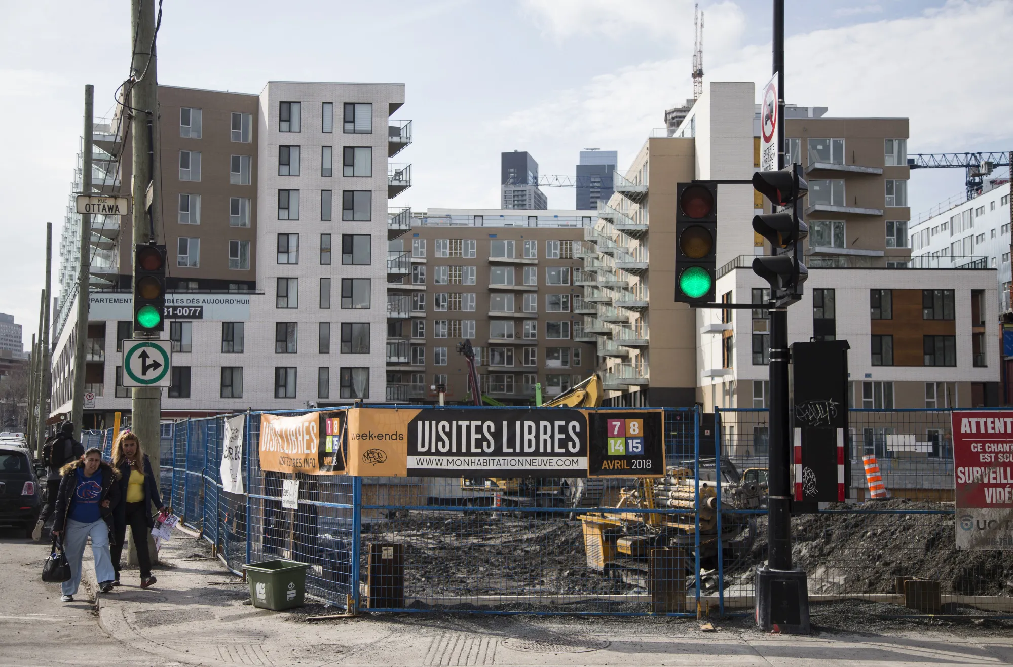 New condos under construction in Griffintown in downtown Montreal.
