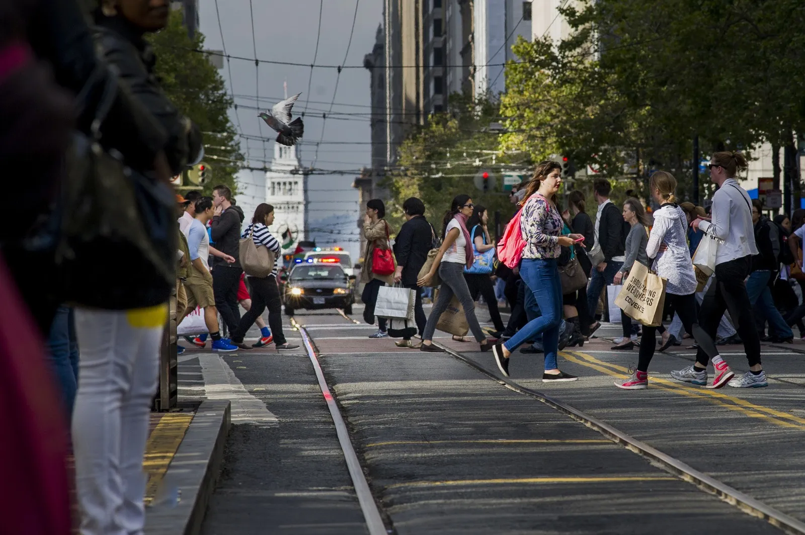 Shoppers In The Union Square Area As Retail Sales Figures Are Released