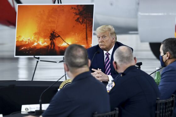 Trump, California Leaders Clash Over Climate’s Role in Wildfires