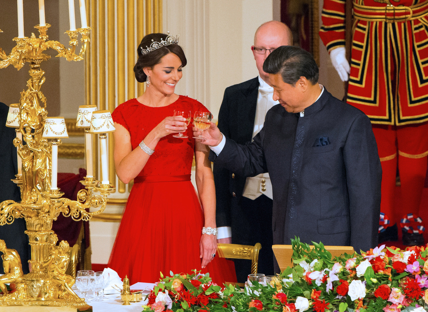 The Duchess of Cambridge and Xi Jinping.
