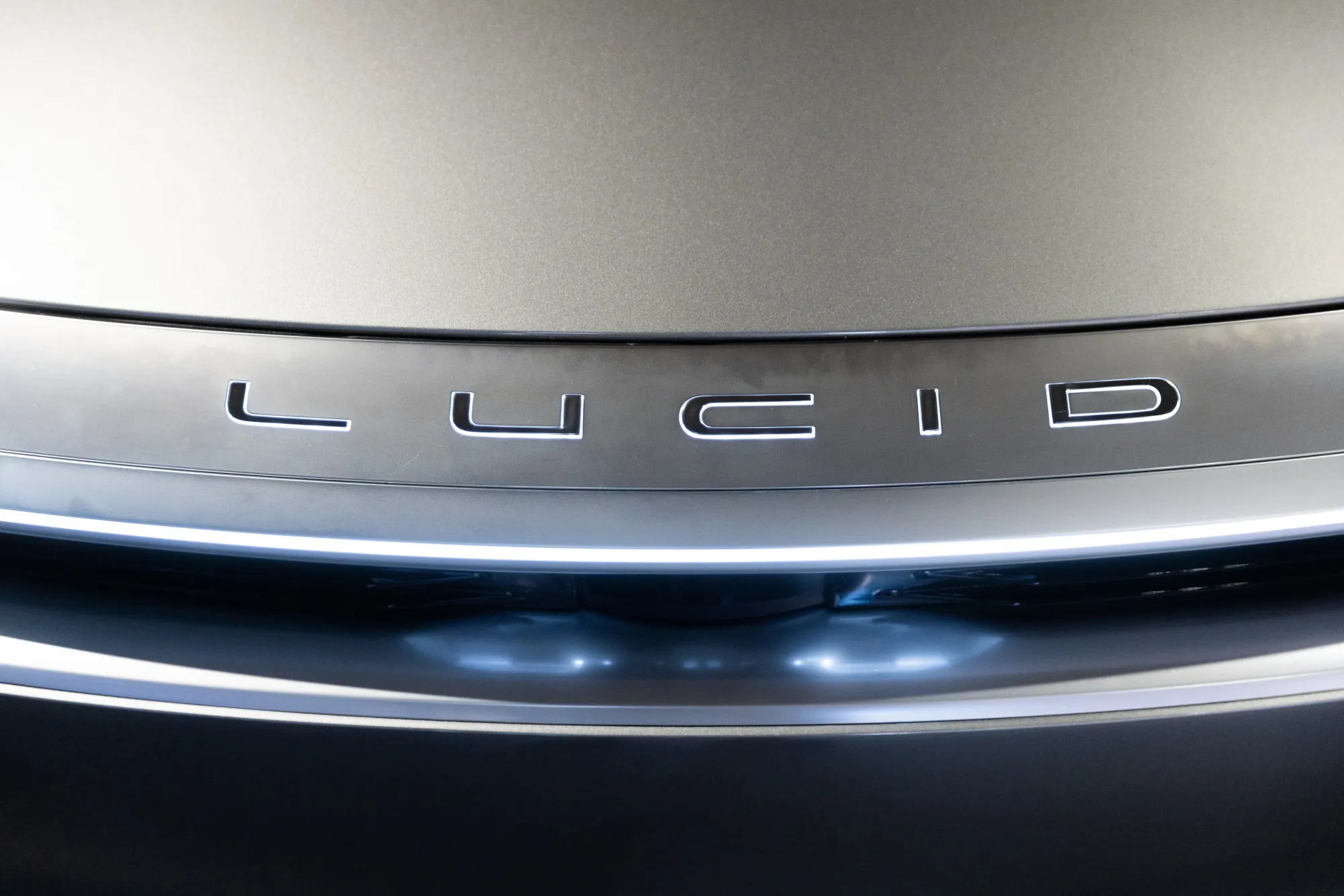 The Lucid Air sedan at a New York showroom in August.