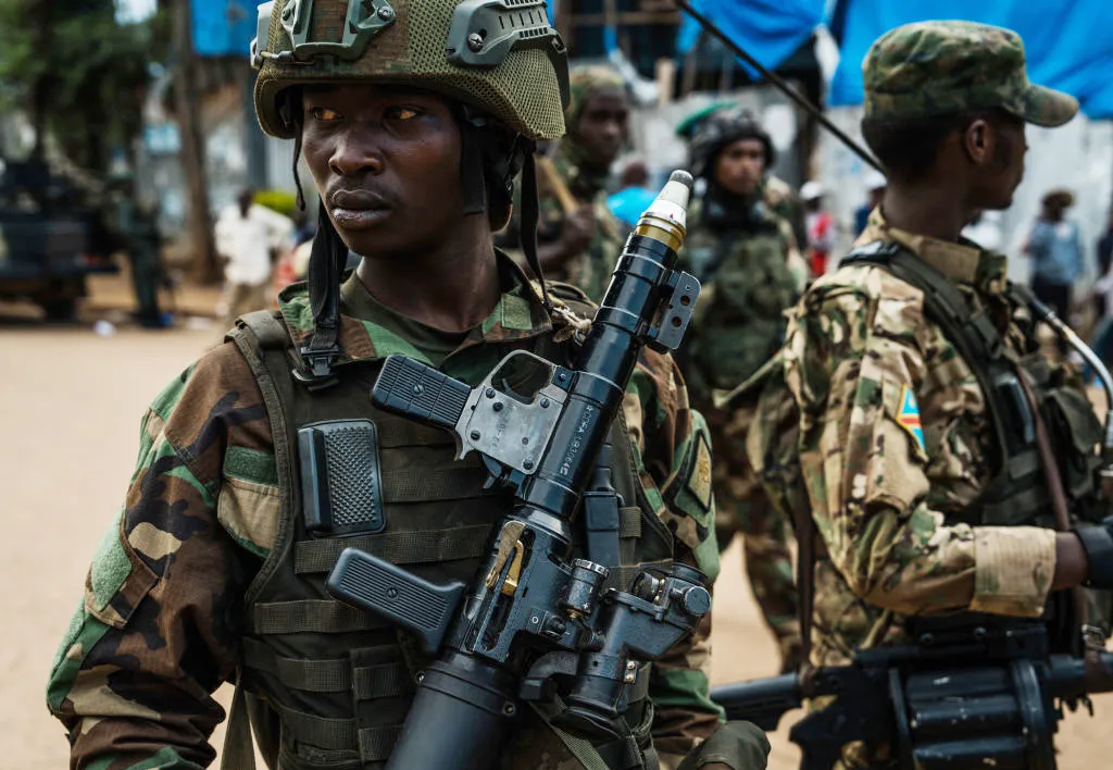M23 fighters in Bukavu, eastern Democratic Republic of Congo.