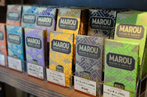 Packages of Marou chocolate products.