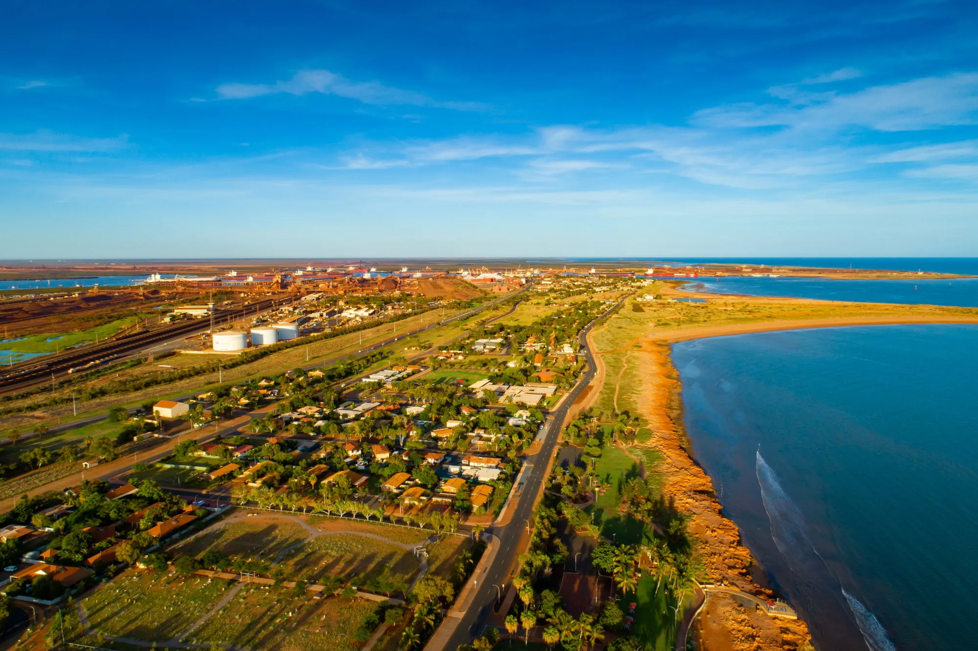The town of&nbsp;Port Hedland&nbsp;in northwest Australia.