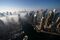 Dubai City Skyline in Dense Fog