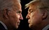 This combination of pictures created on October 22, 2020 shows US President Donald Trump (R) and Democratic Presidential candidate and former US Vice President Joe Biden.