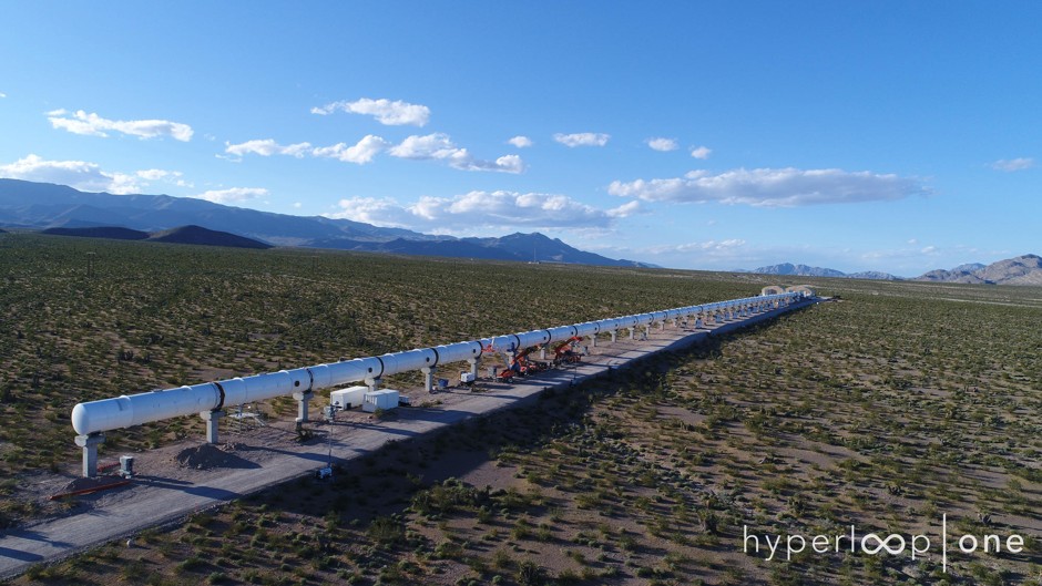 The Hyperloop One test track in Nevada measures 1,640 feet long.