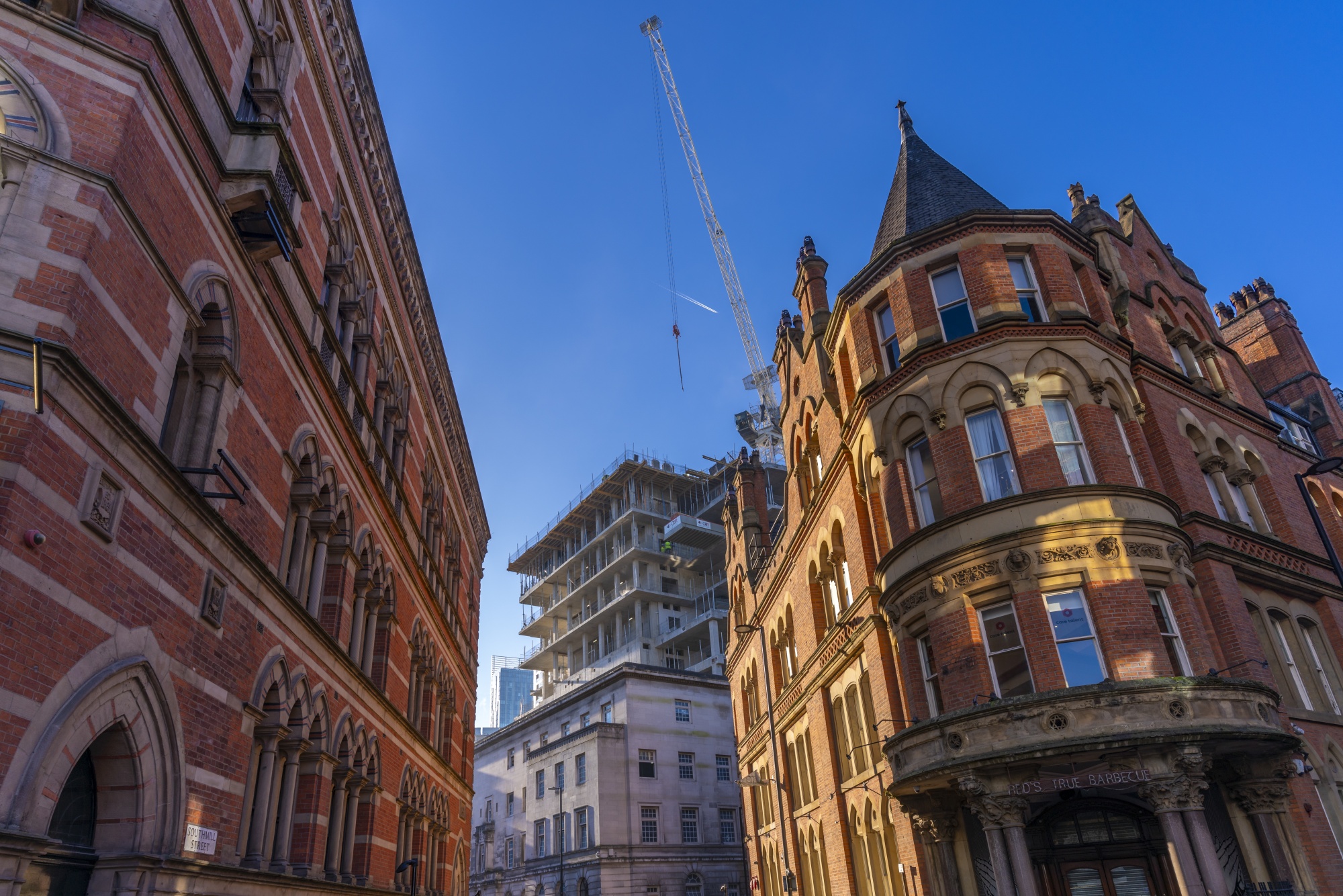 Manchester, England, is going through a building boom.