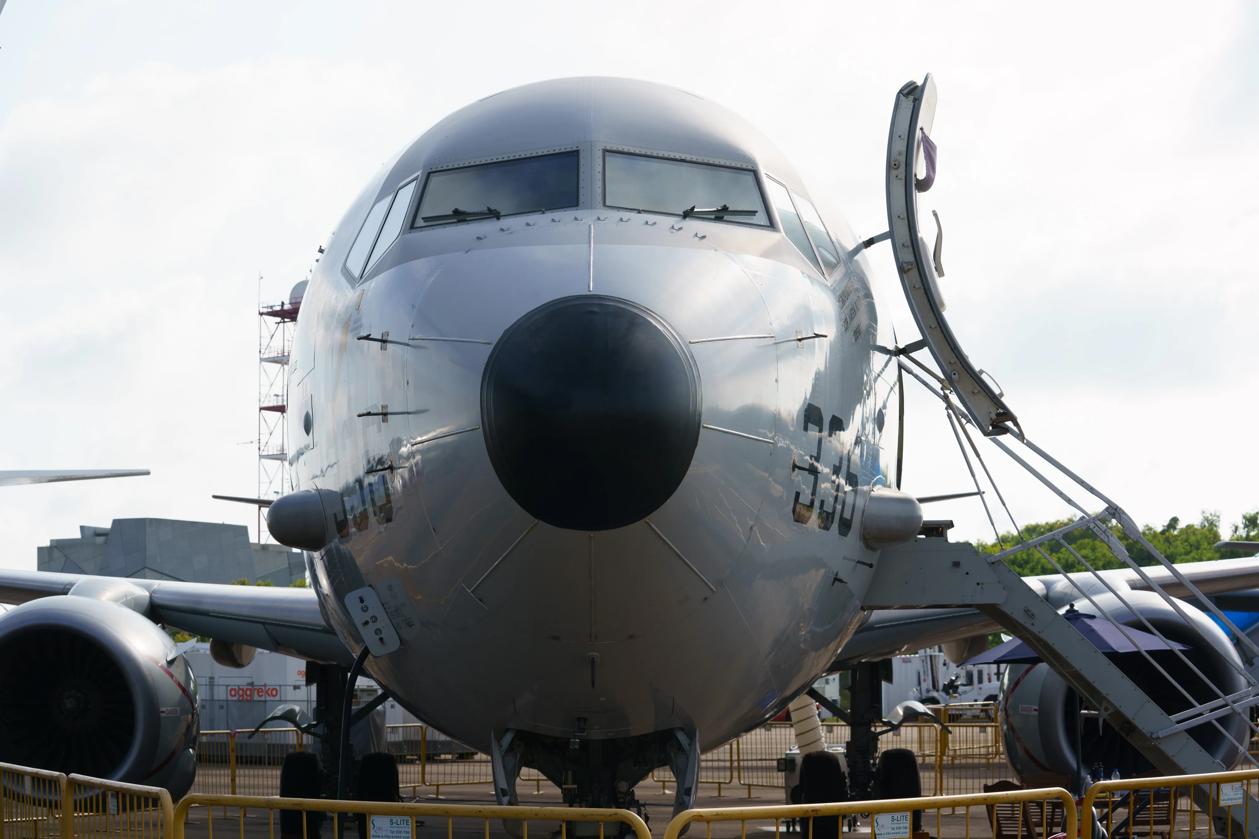 A Boeing P-8A Poseidon aircraft.