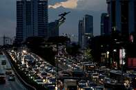 Jakarta Skyline and Infrastructure Ahead Of Indonesian GDP Figures