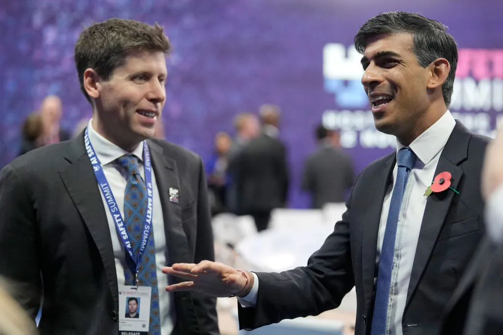 Sam Altman and Rishi Sunak: Loving the chatbots.