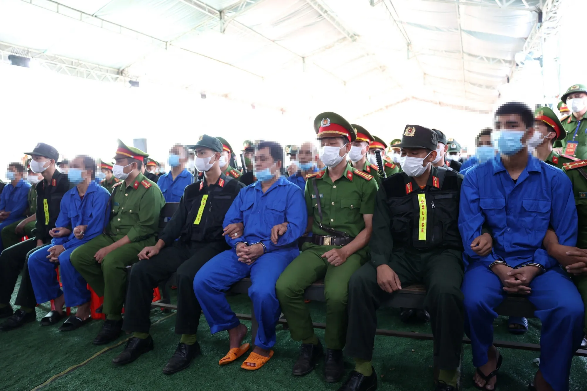 Defendants during their trial in Vietnam's Dak Lak province.&nbsp;