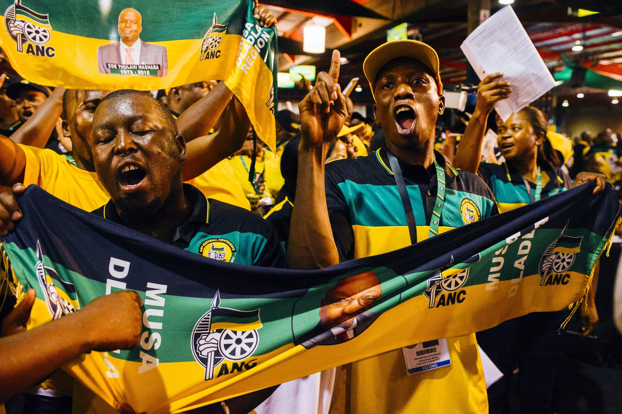 Delegates during a national conference of the African National Congress party (ANC) in Johannesburg.