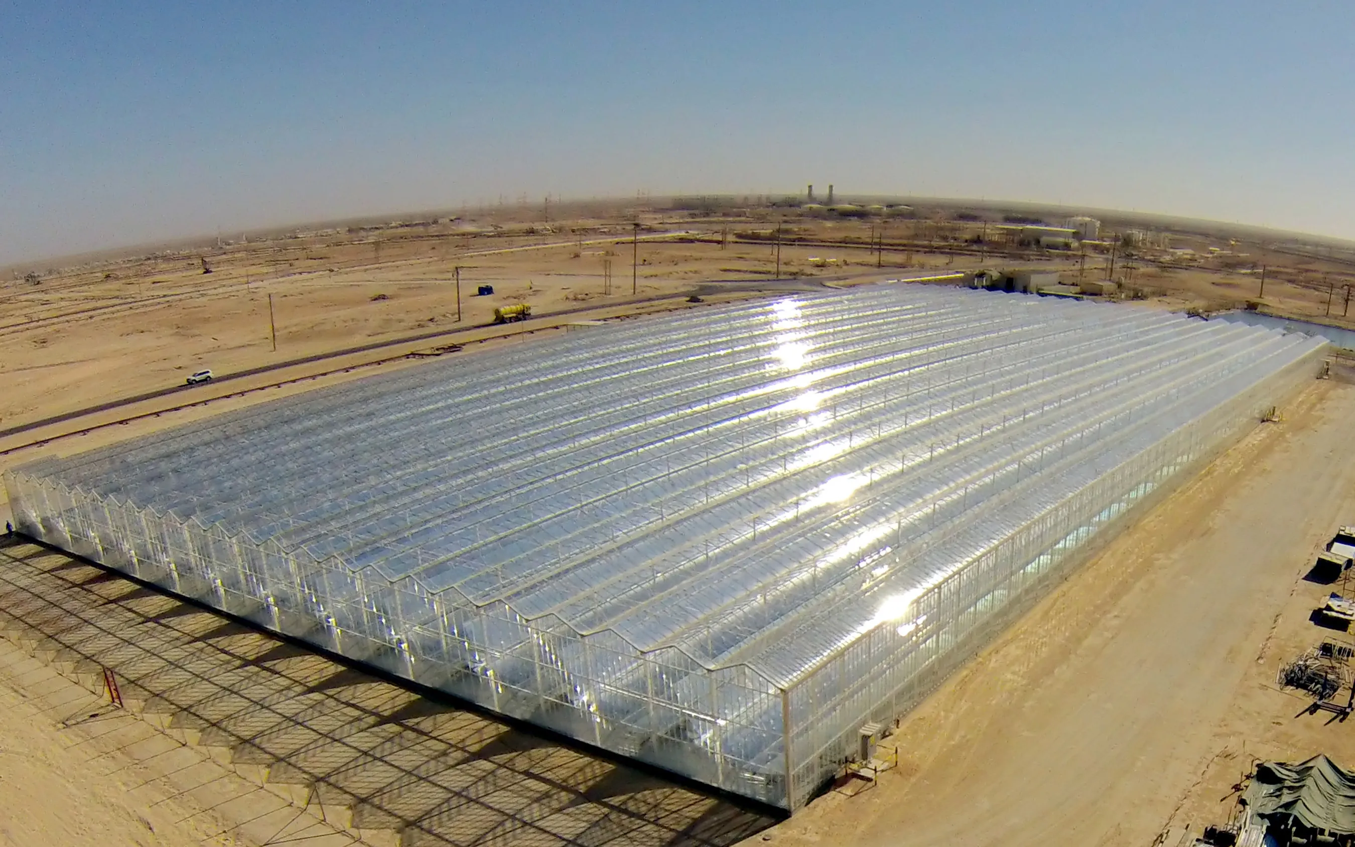 GlassPoint's solar enhanced oil recovery facility at the Amal West Oilfield. Source: GlassPoint via Bloomberg
