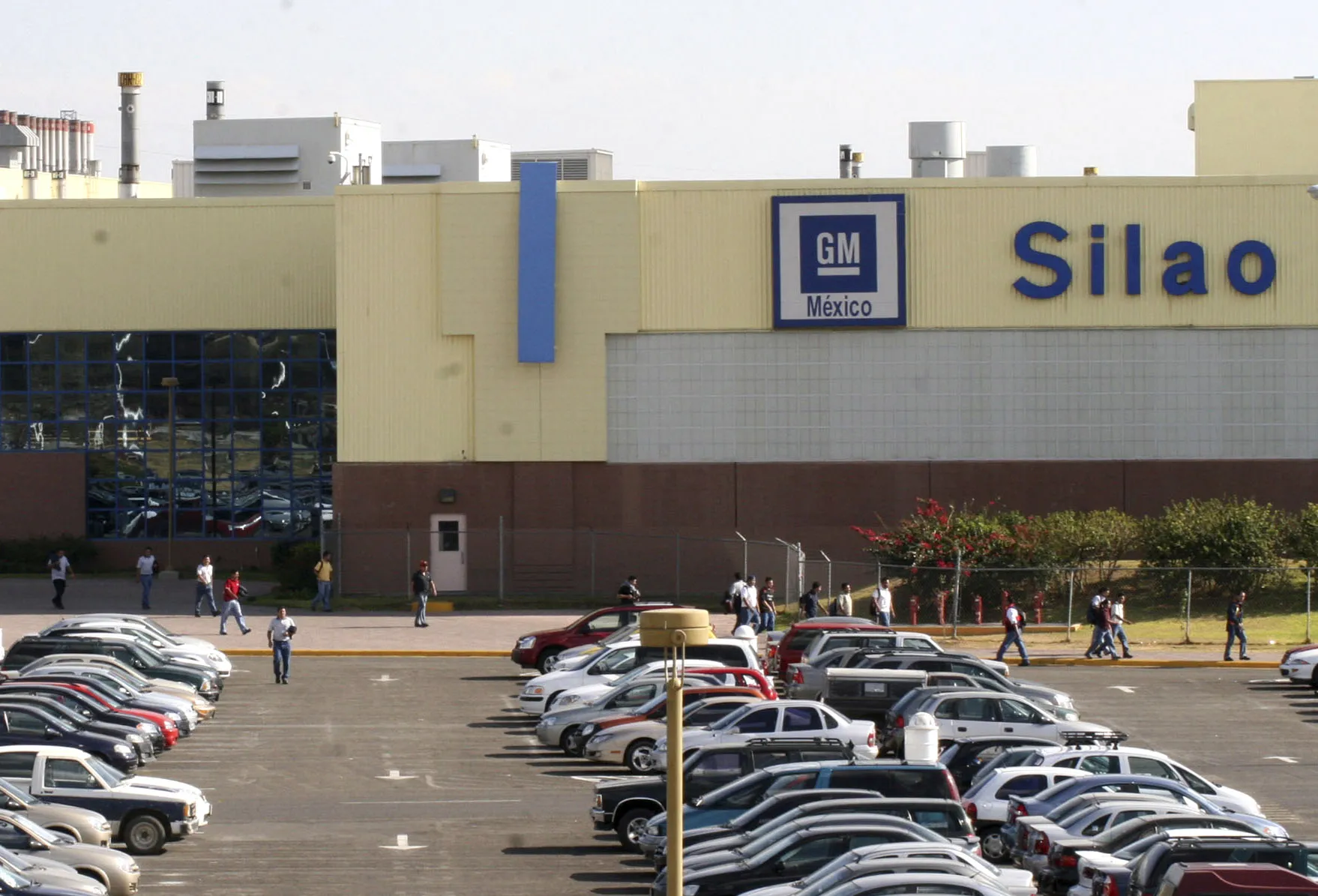 A view of the main entrance to the General Motors assembly plant in the city of Silao, Mexico.