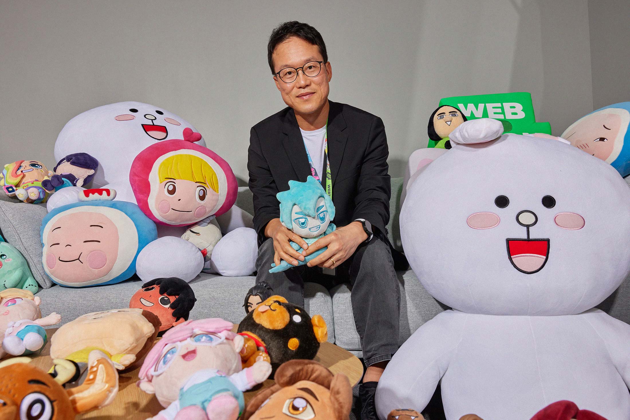Ken Kim, president of Webtoon America, at the company’s office in Los Angeles.