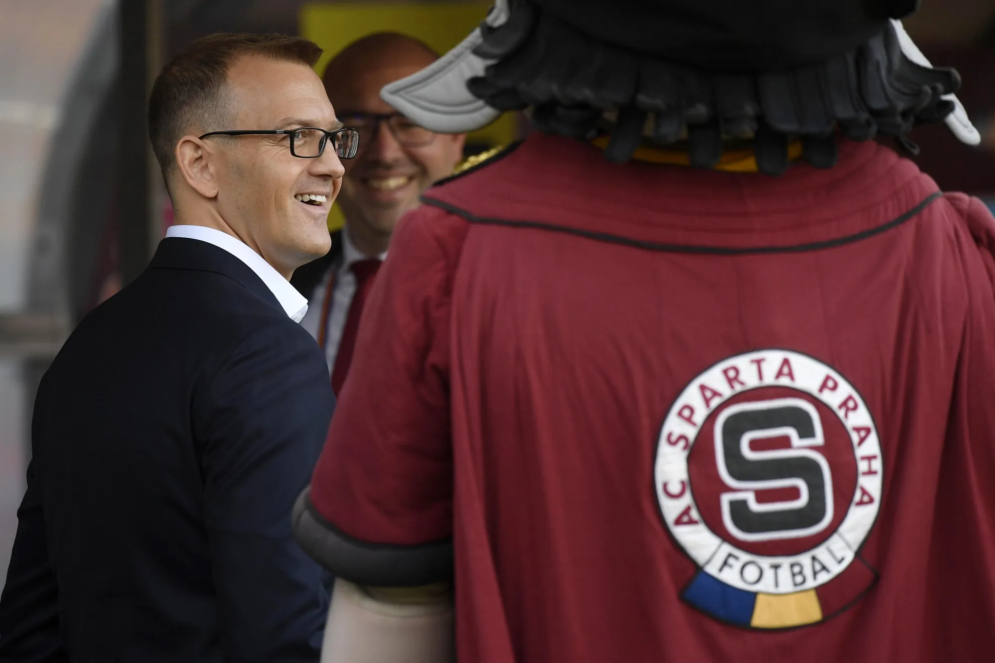 Daniel Kretinsky attends the Prague derby versus Slavia Prague in 2019.
