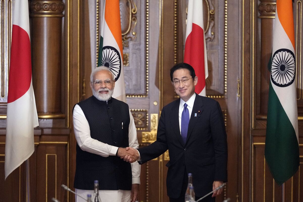 日本岸田首相、インド首相モディがロシアとプーチンに強く対処するよう説得