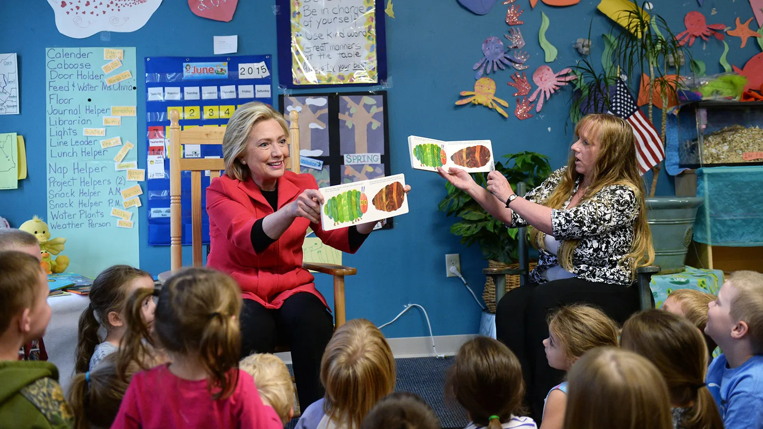Former U.S. Secretary of State and Democratic presidential candidate Hillary Clinton speaks during a forum on early childhood education at the YMCA of Strafford County June 15, 2015 in Rochester, New Hampshire.
