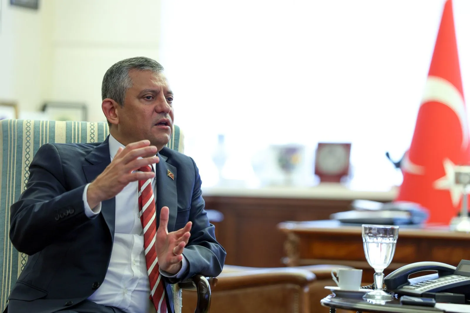 Republican People’s Party leader Ozgur Ozel in Ankara, on Aug. 30.