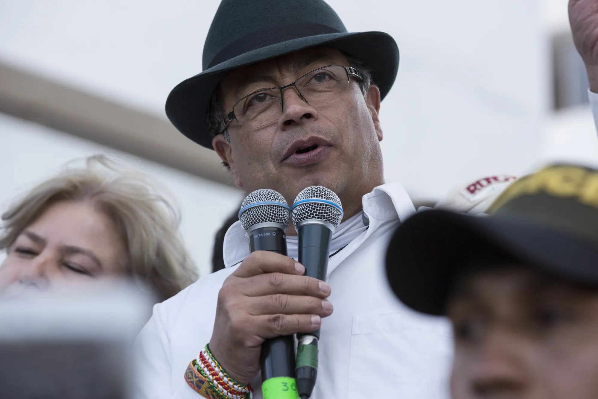 Gustavo Petro, presidential candidate for the Progressivists Movement Party, speaks during a campaign rally in Tunja, Boyaca department, Colombia, on&nbsp;Jan. 31, 2018.&nbsp;