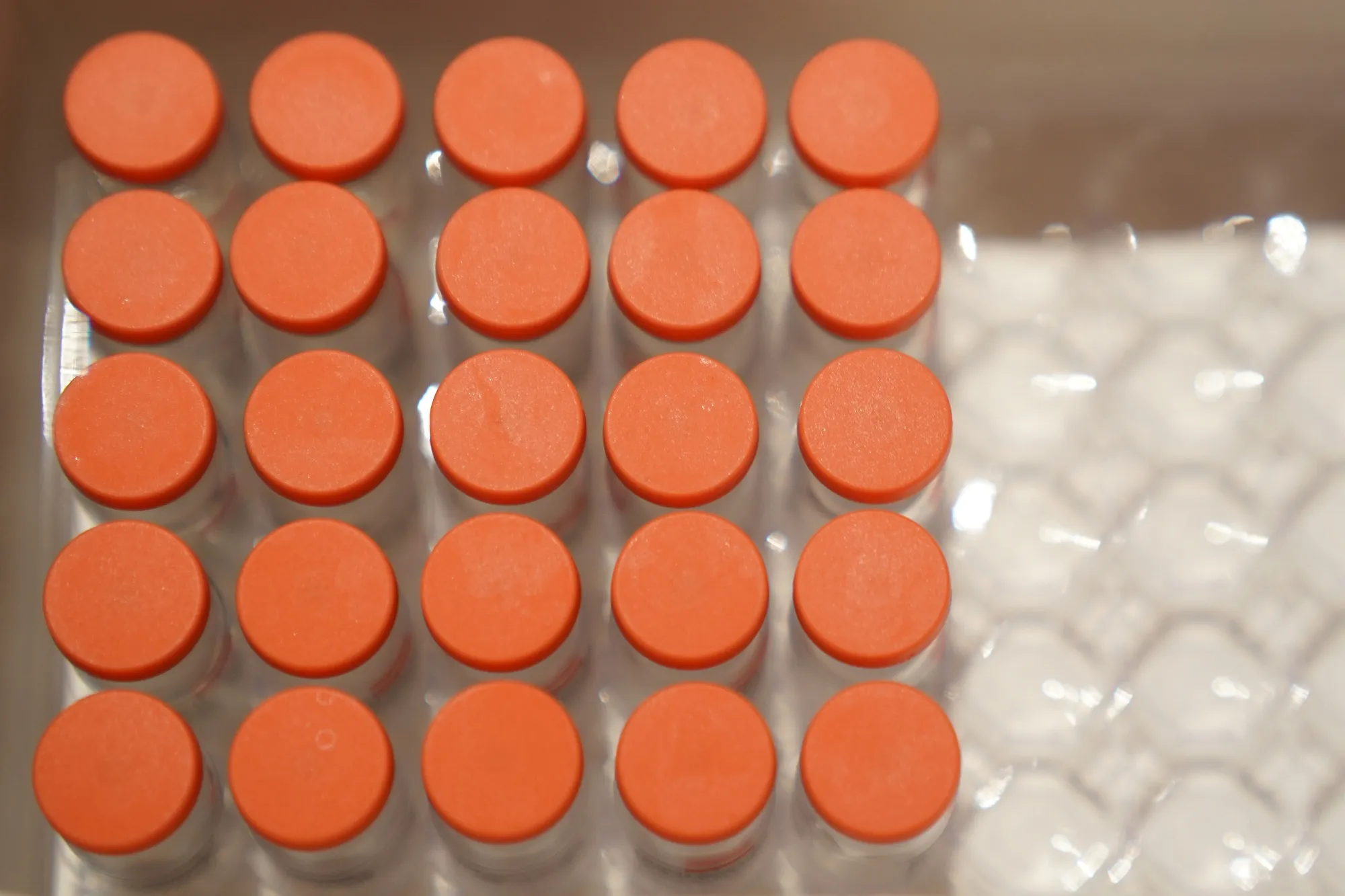 Vials of Covid-19 vaccine in Jakarta, Indonesia.