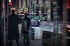 Monitors display stock market information at the Nasdaq MarketSite in New York, U.S.