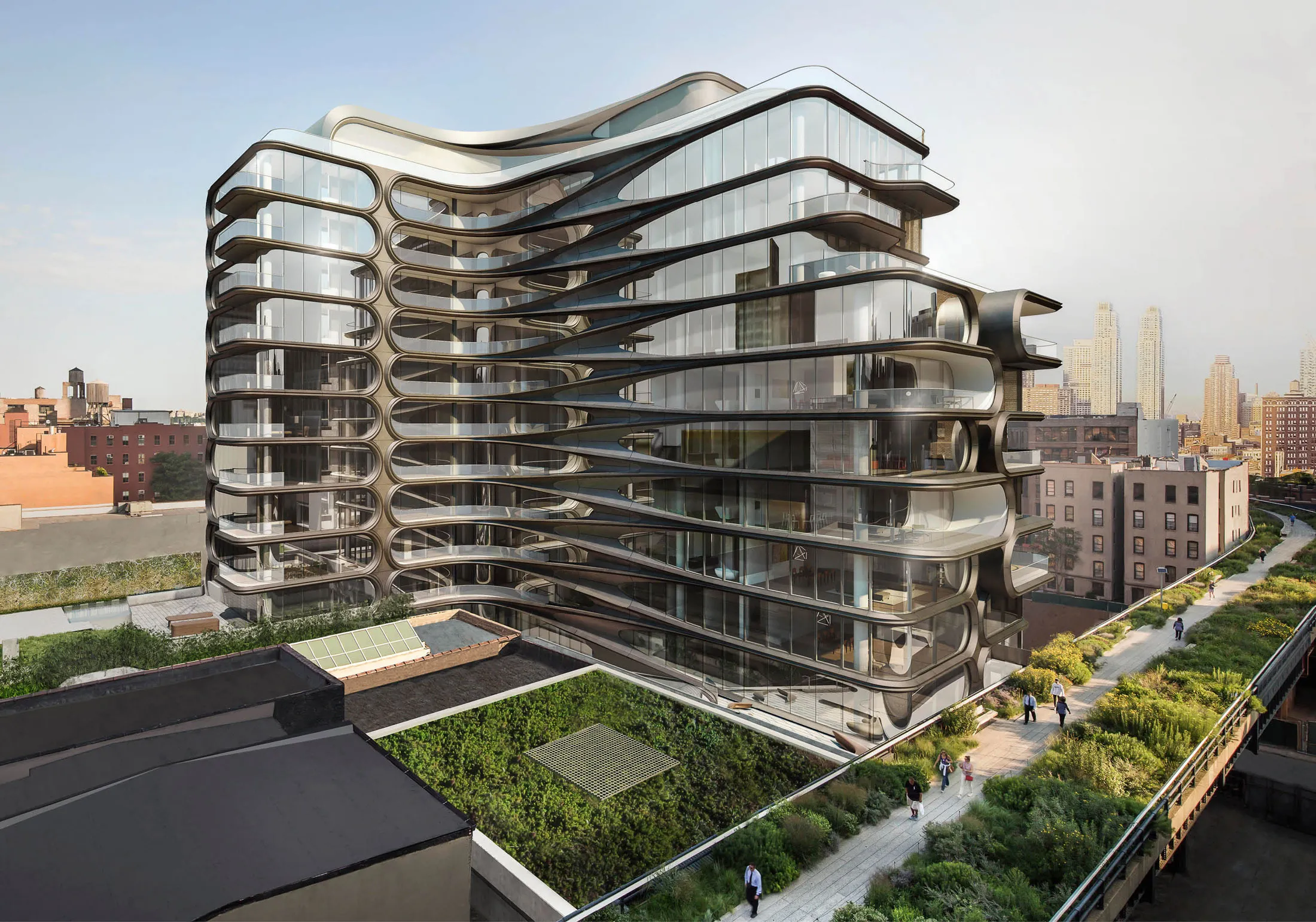 Live in Zaha Hadid's Undulating High Line Building for