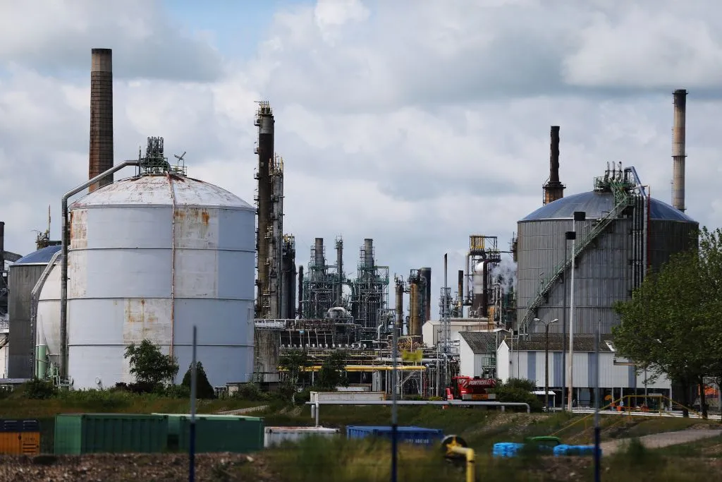 The Exxon Mobil refinery in Notre-Dame-de-Gravenchon, France.