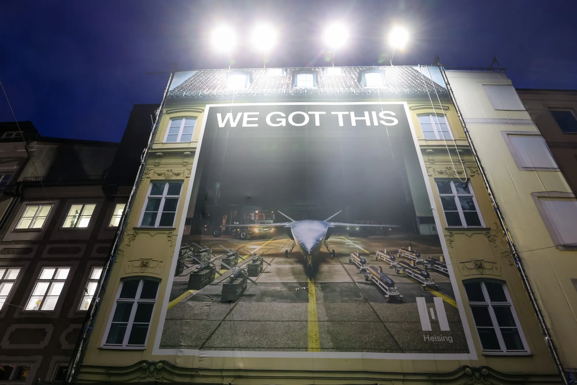 An advertisement for Helsing GmbH.