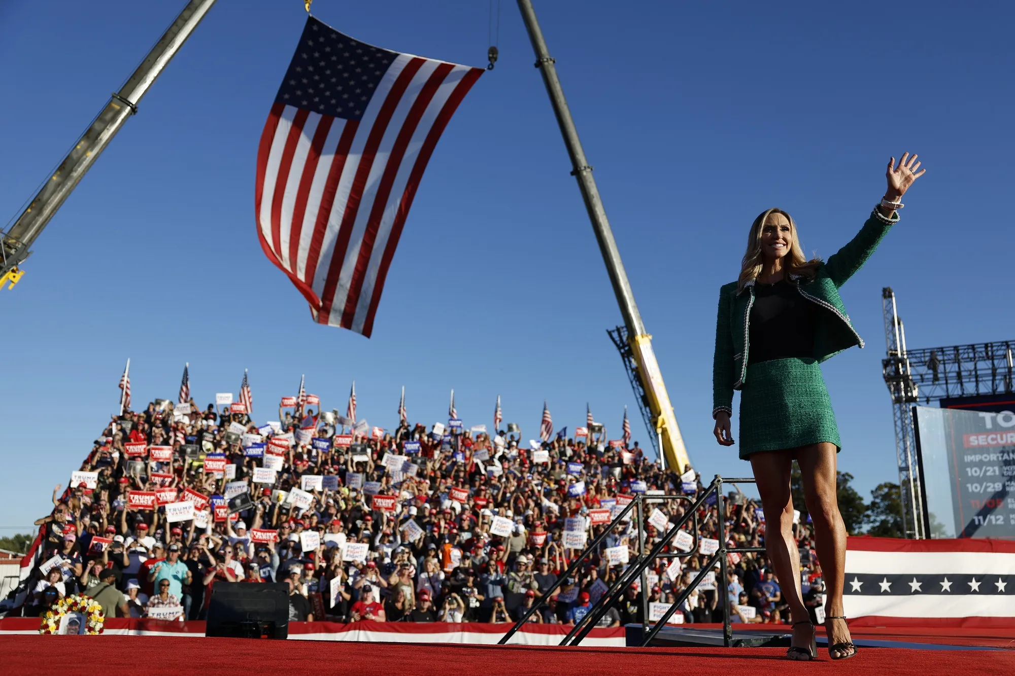 Lara Trump during a campaign event in Butler, Pennsylvania., on Oct. 5.
