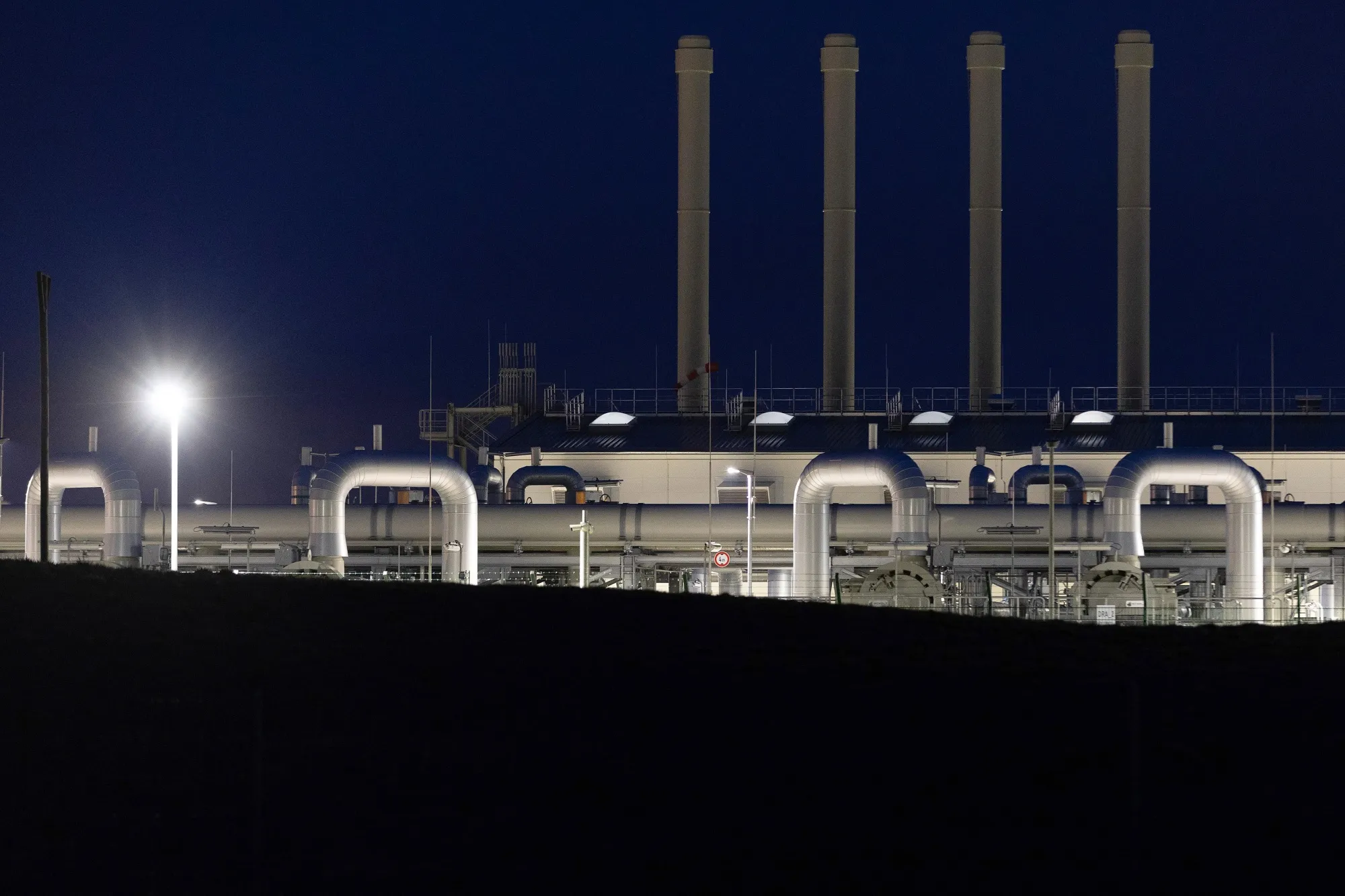 The gas receiving station of the halted Nord Stream&nbsp;project in Lubmin, Germany.
