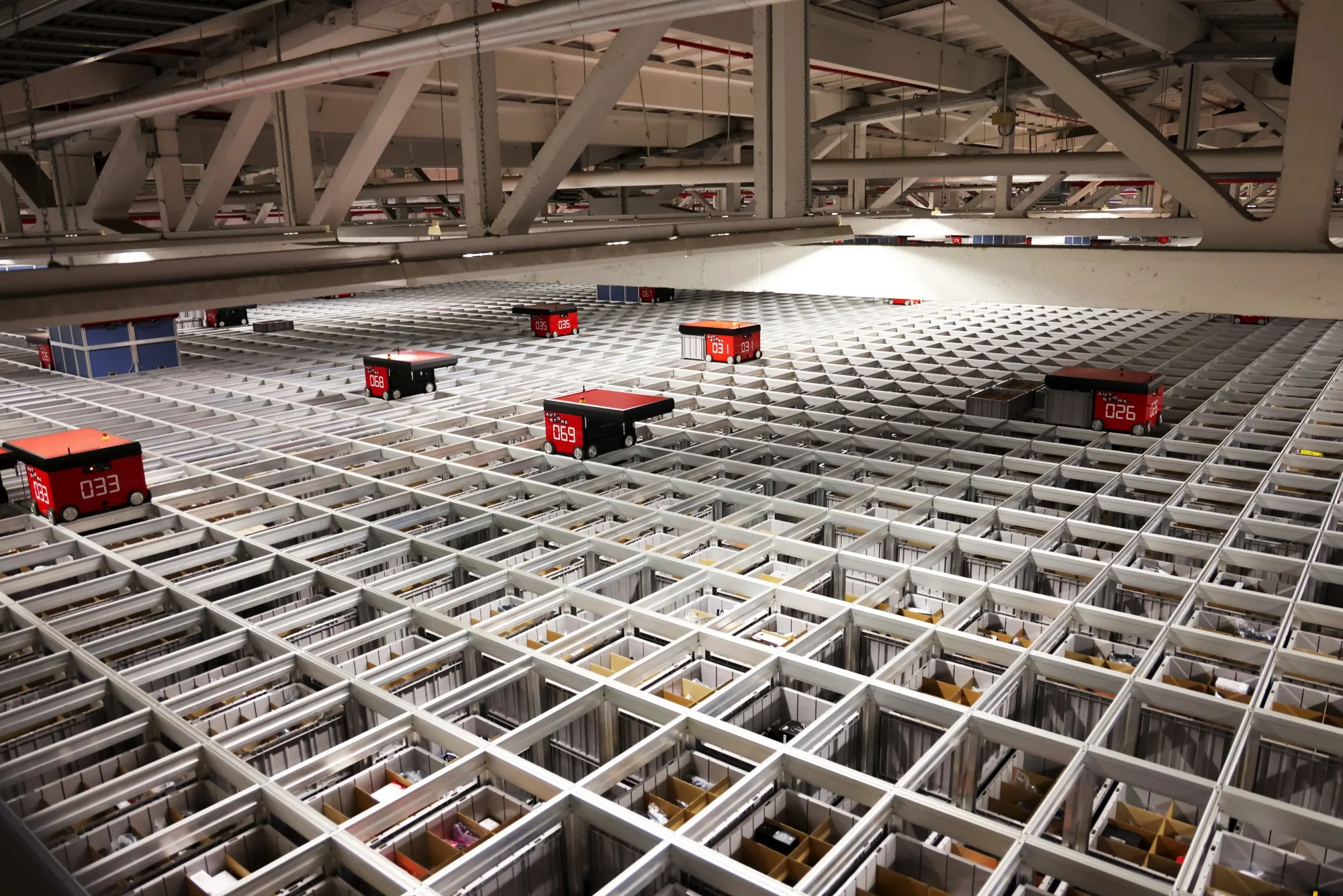 AutoStore automated warehouse robots.