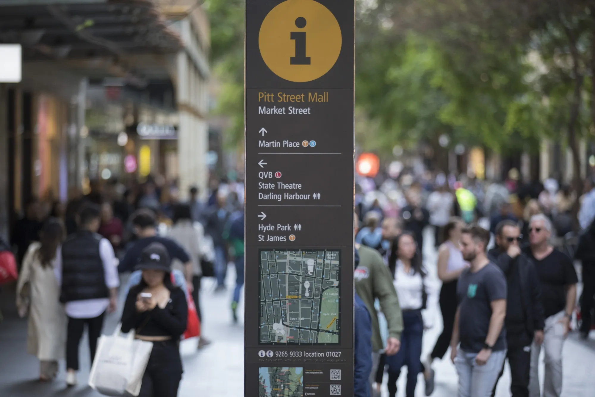 Pitt Street Mall in Sydney, Australia.