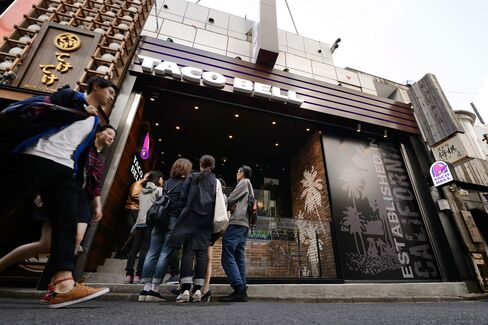 A Taco Bell restaurant in Tokyo, Japan.
