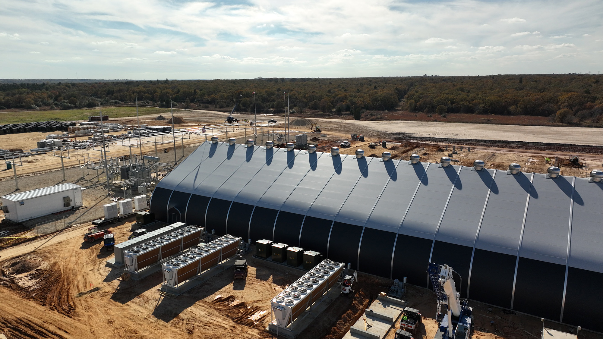 Riot Blockchain’s Whinstone mining facility in Rockdale, Texas.