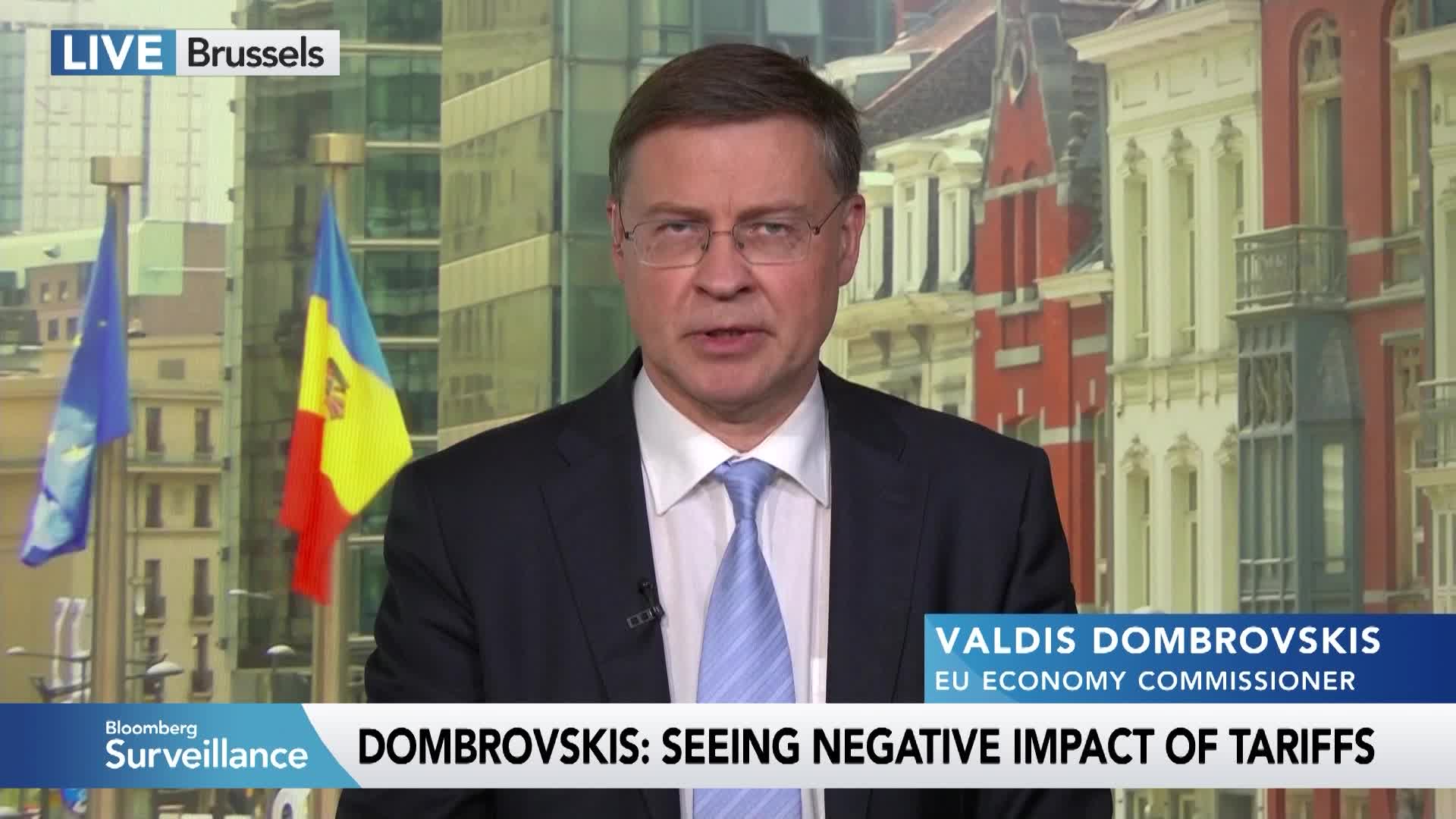 EU’s Dombrovskis on US Talks, Euro Area, China Trade